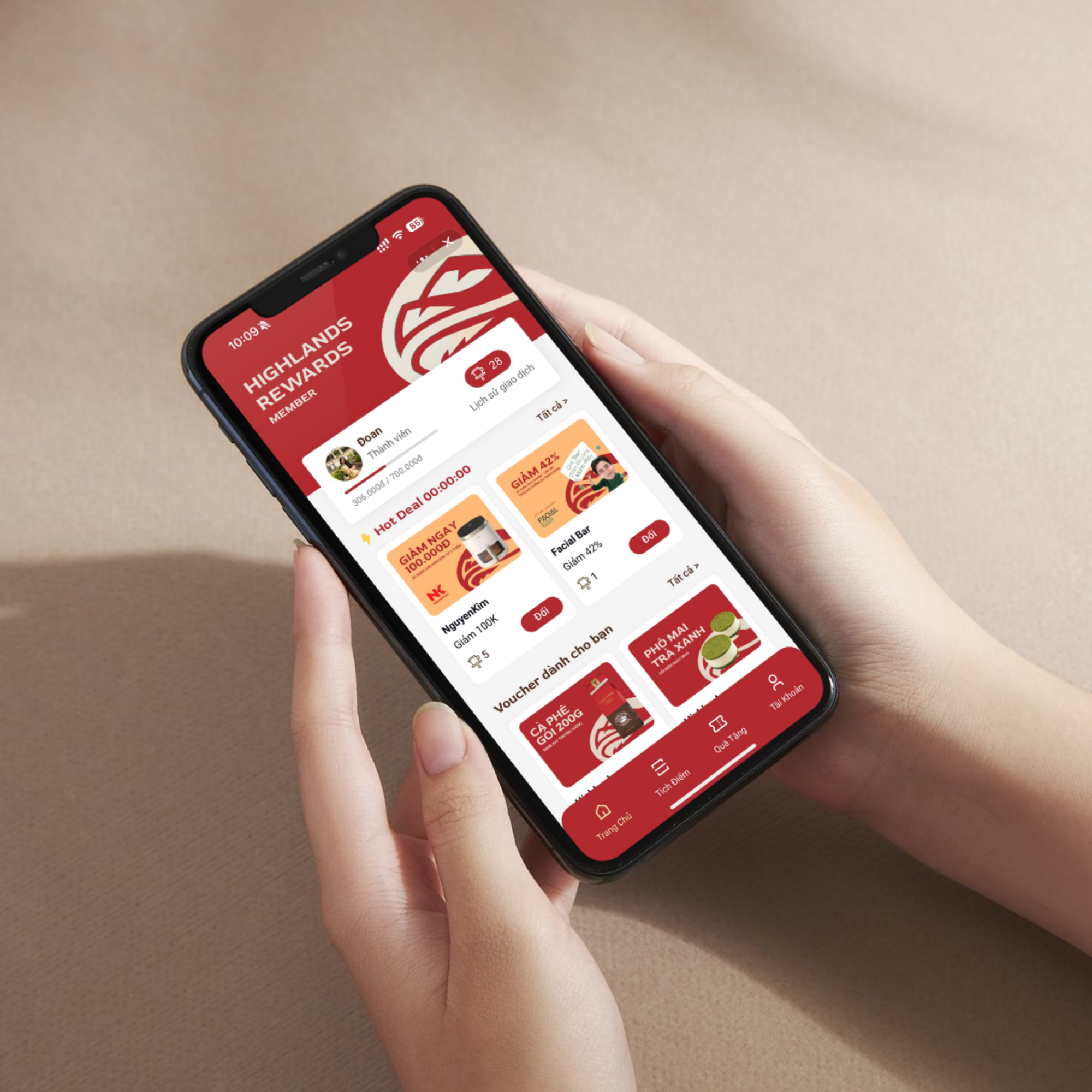 Cách săn voucher highlands